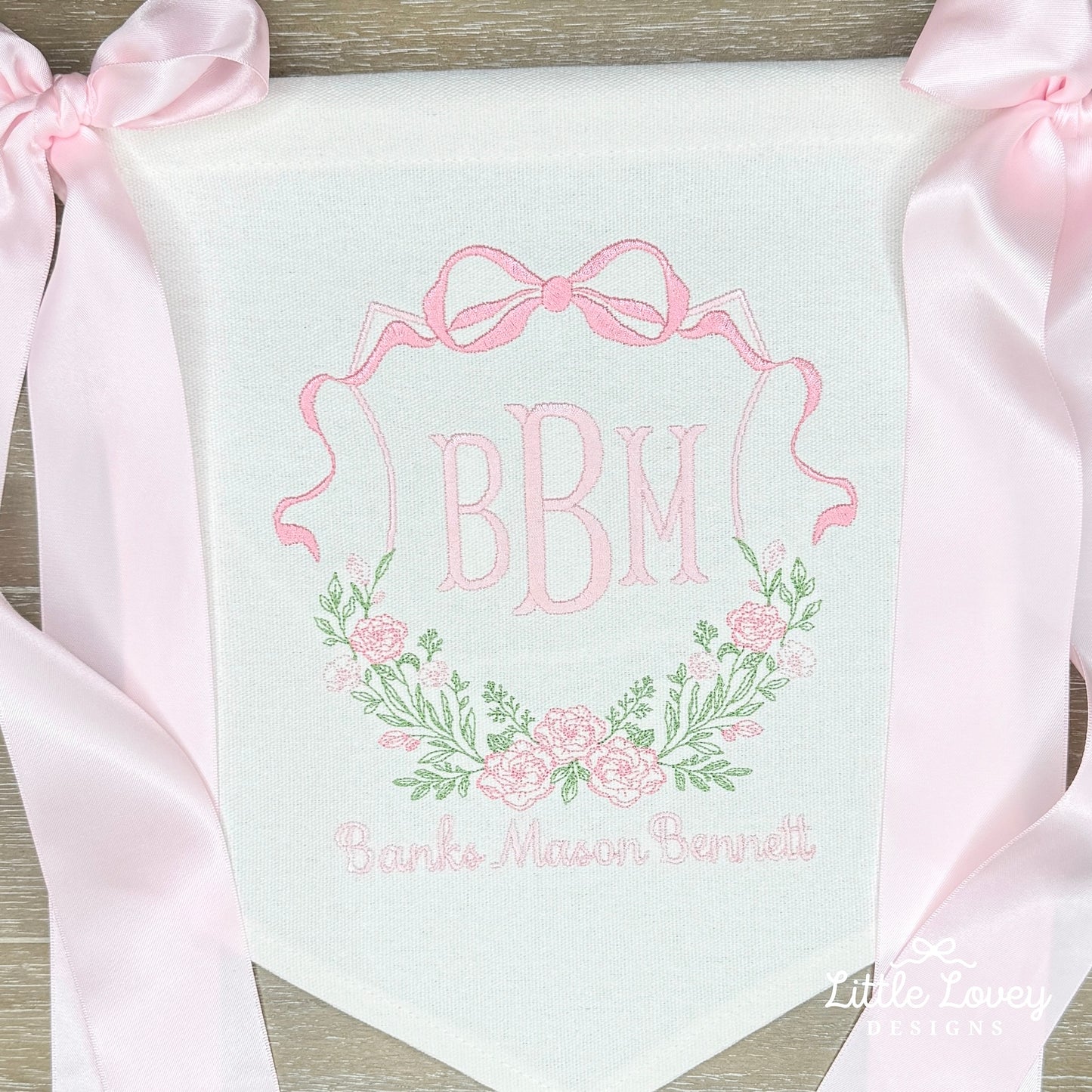 Custom Embroidered Baby Banner