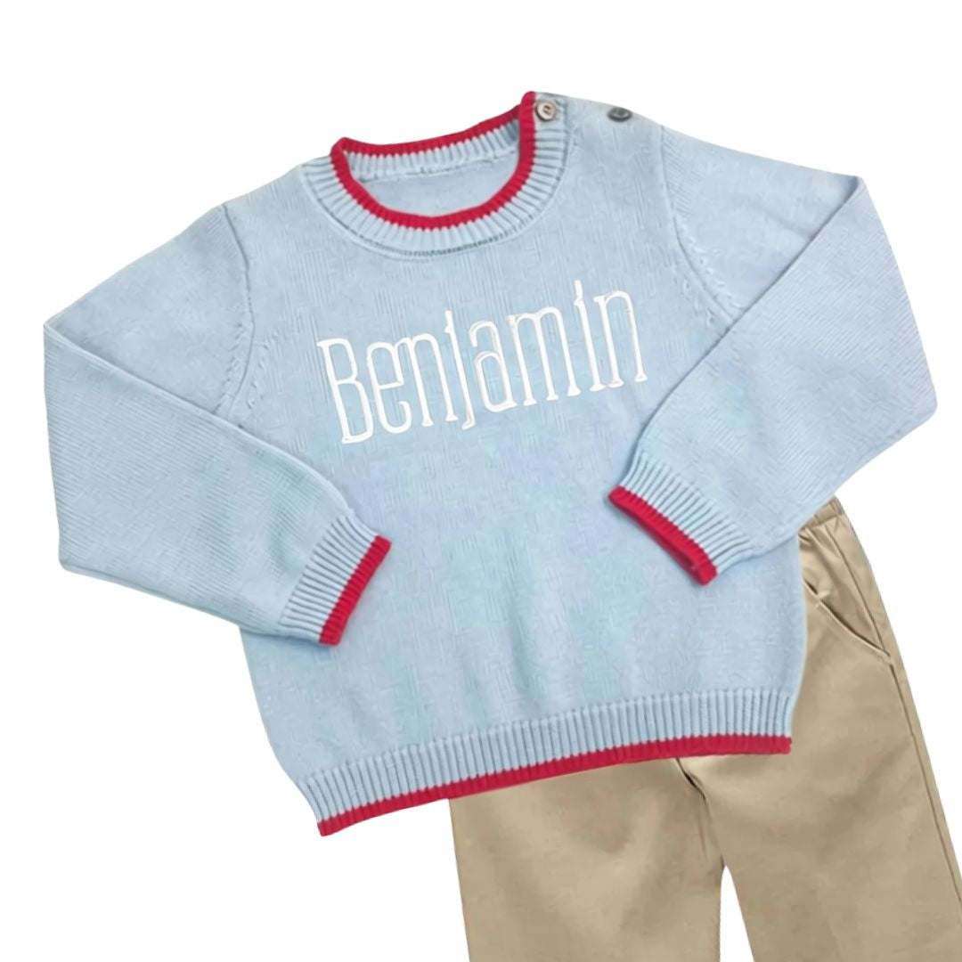 Blue and Red Sweater - PREORDER