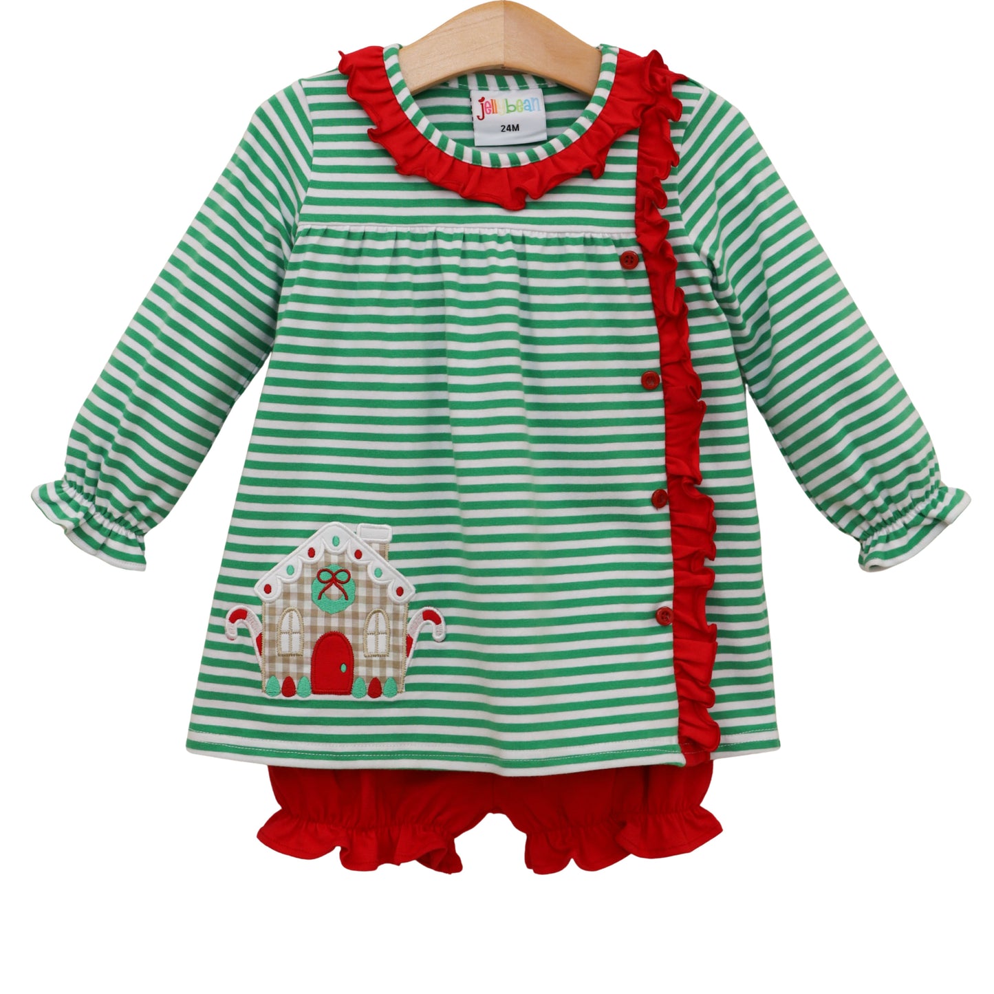 Christmas Cottage Ruffle Bloomer Set - PREORDER