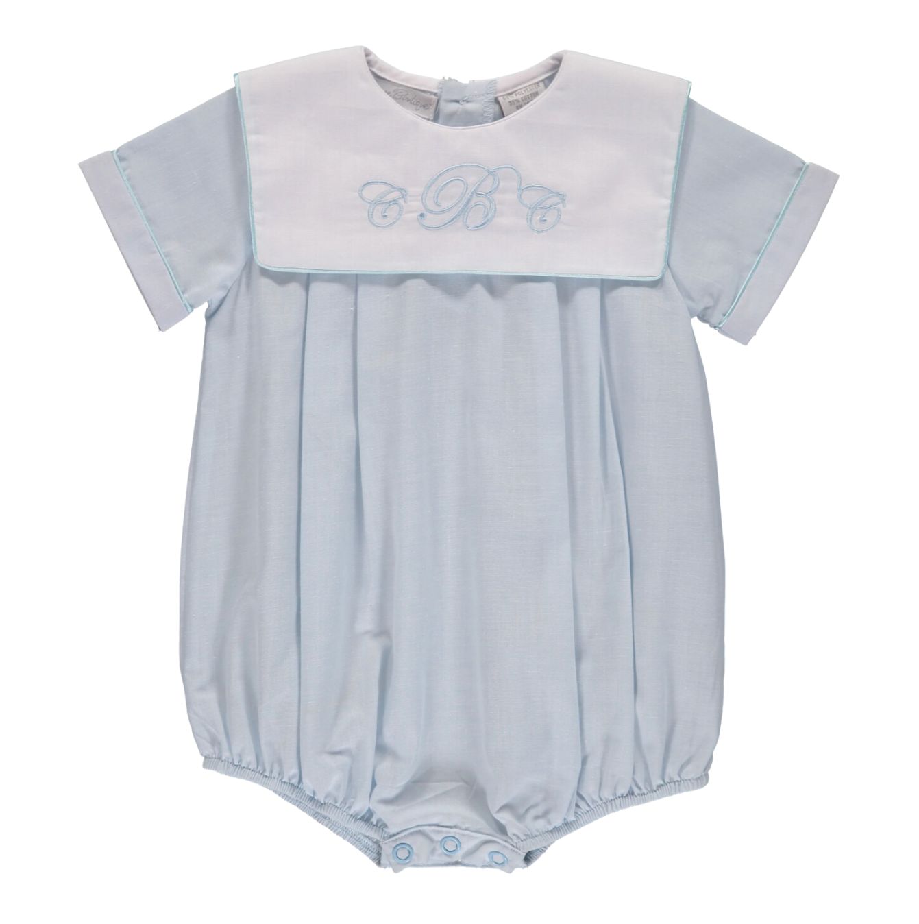 Classic Blue and White Collar Bubble