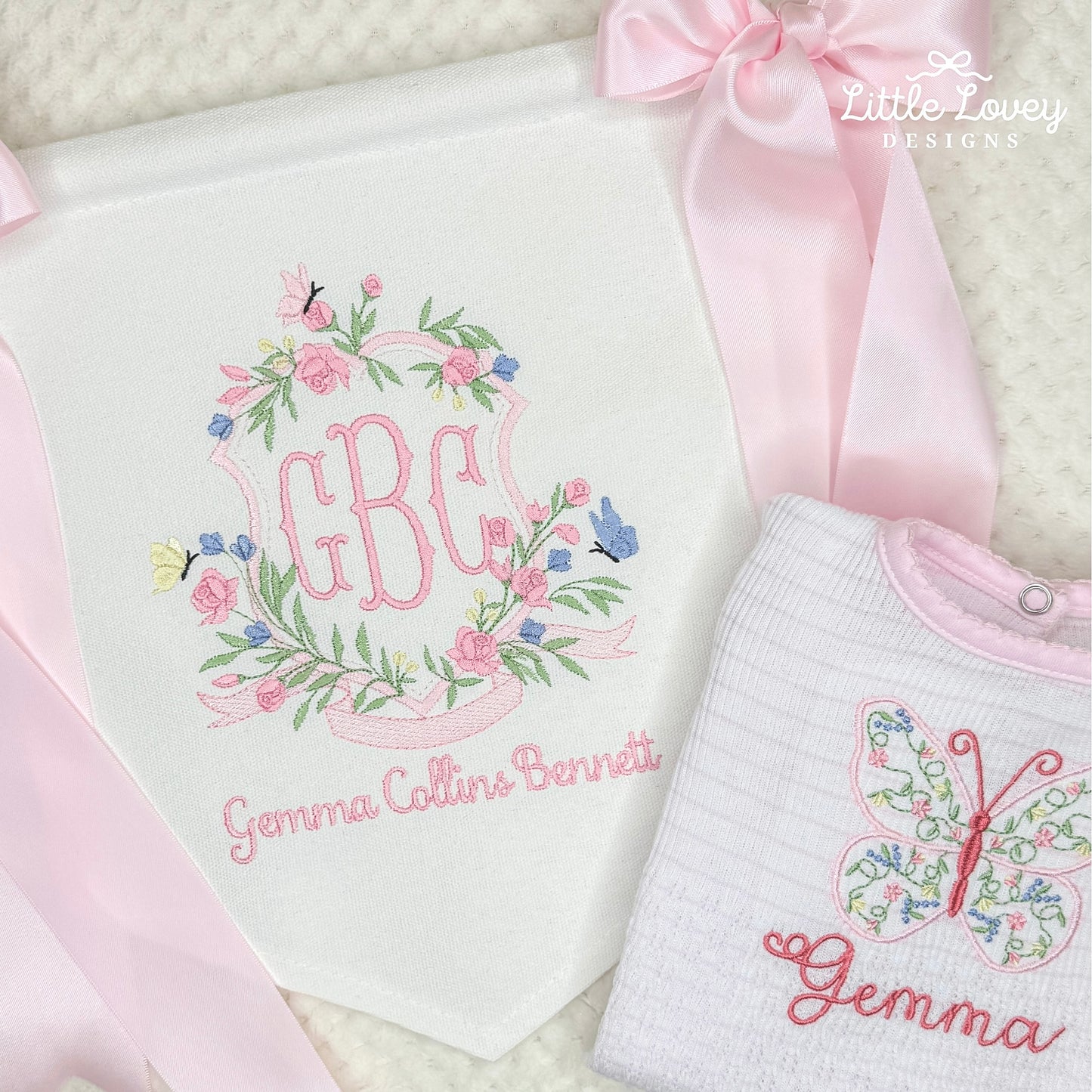 Custom Embroidered Baby Banner