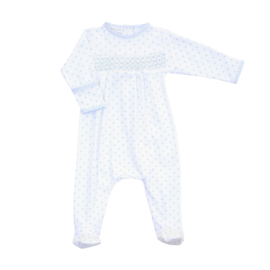 Gingham Dots Smocked Footie