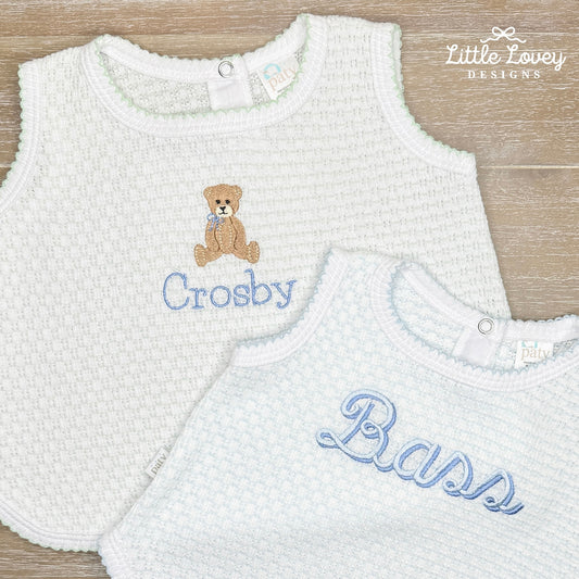 Boy Knit Diaper Set