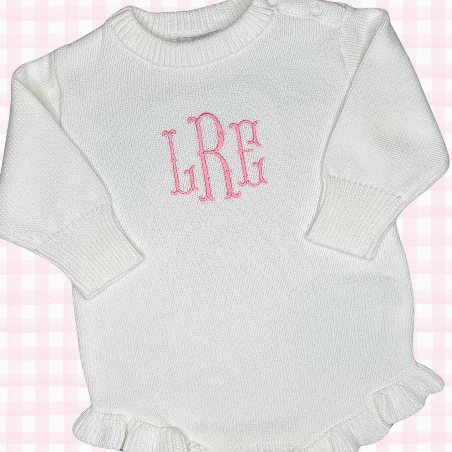 Long Sleeve Knit Ruffle Romper