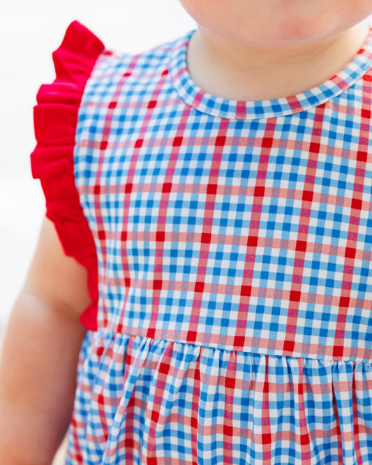 Patriotic Plaid Evie Bubble - PREORDER