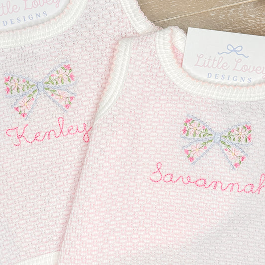 Girl Knit Diaper Set