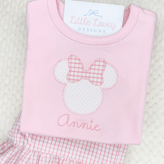 Pink Mouse Ruffle Shirt