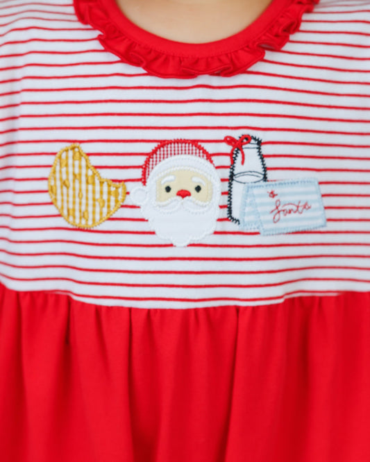 Santa's Treats Ruffle Romper - PREORDER