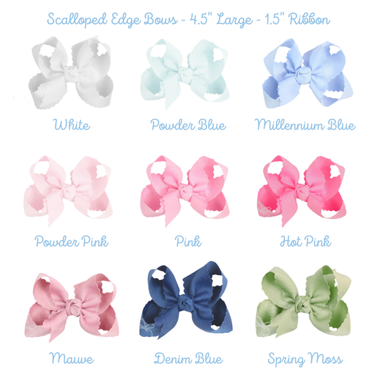 Scalloped Edge Hair Bow