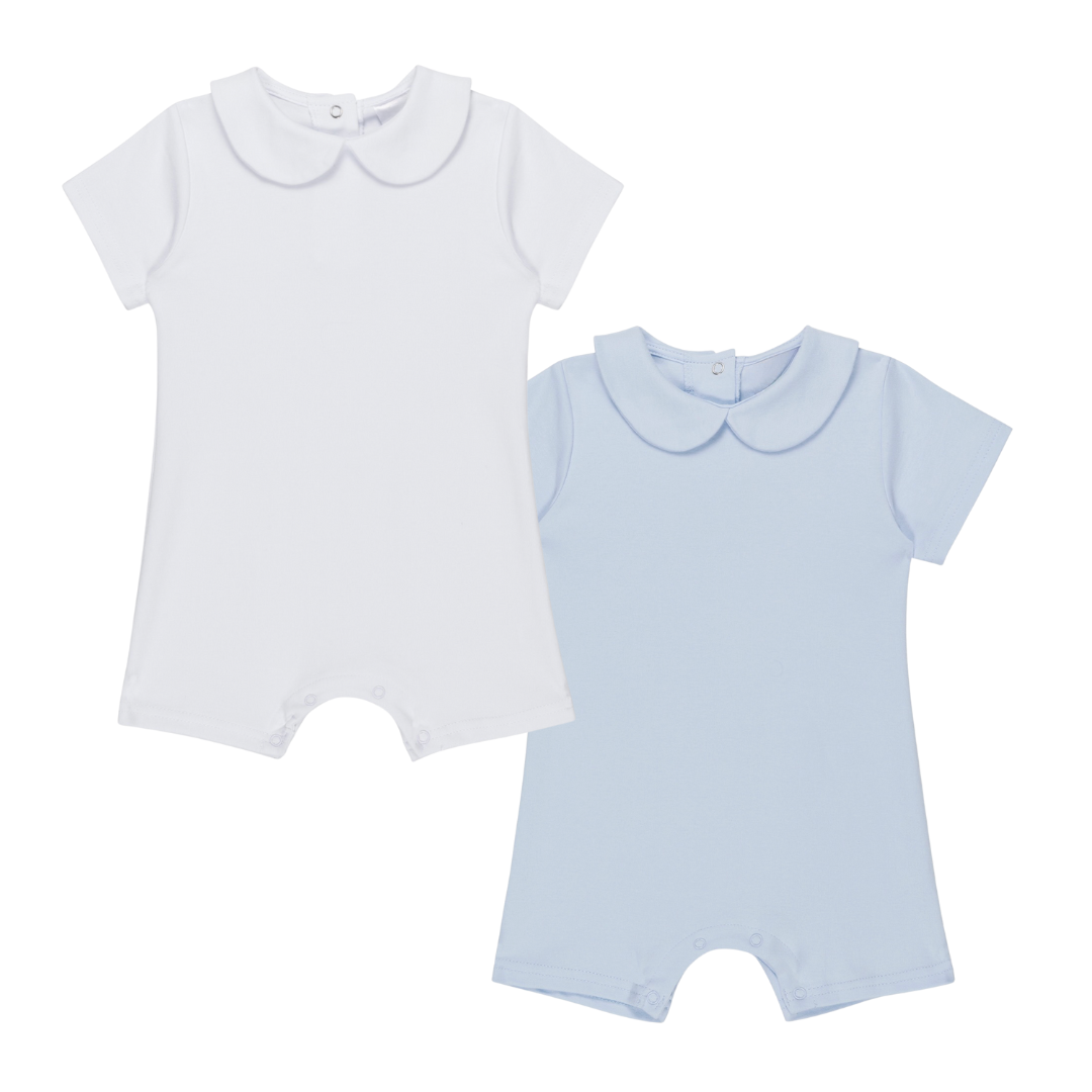 Short Sleeve Peter Pan Collar Romper