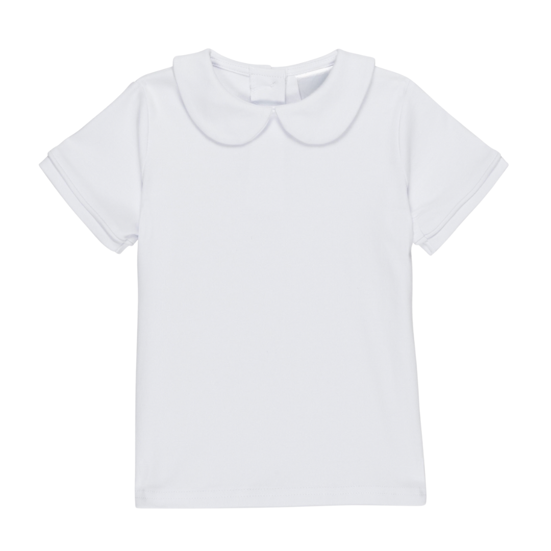 Short Sleeve Peter Pan Collar Shirt