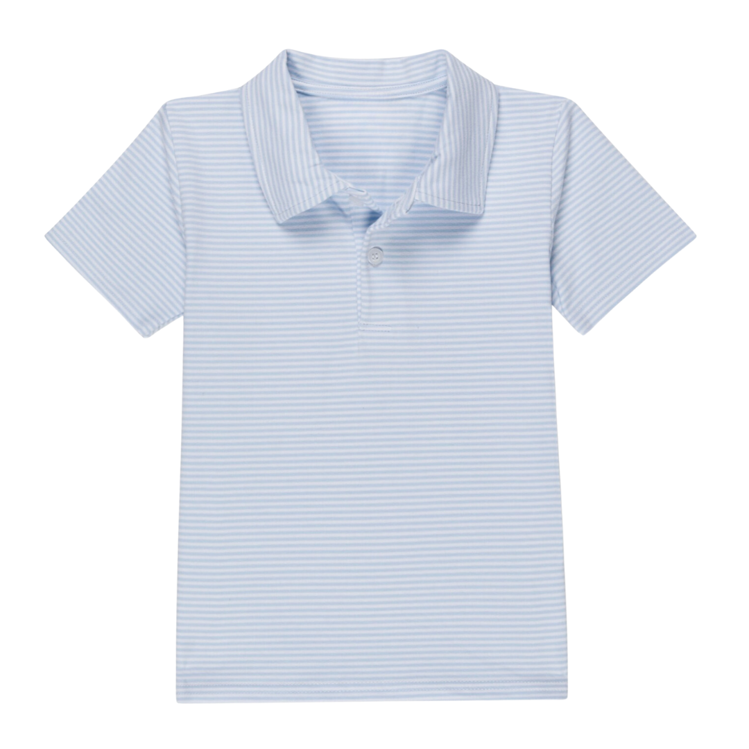 Short Sleeve Striped Polo