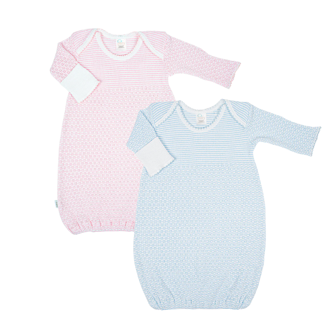 Solid Knit Overlap Shoulder Gown