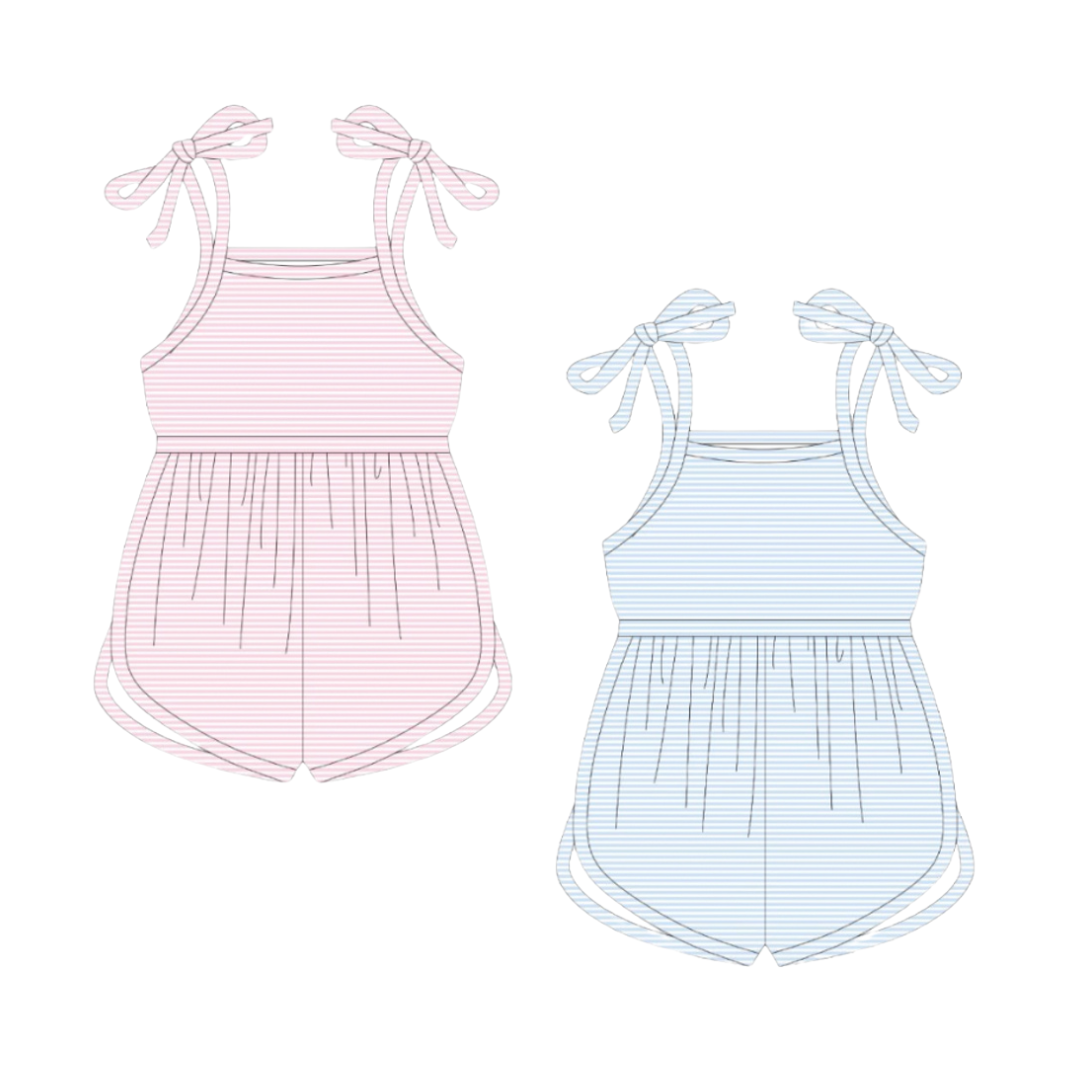 Striped Tie Romper