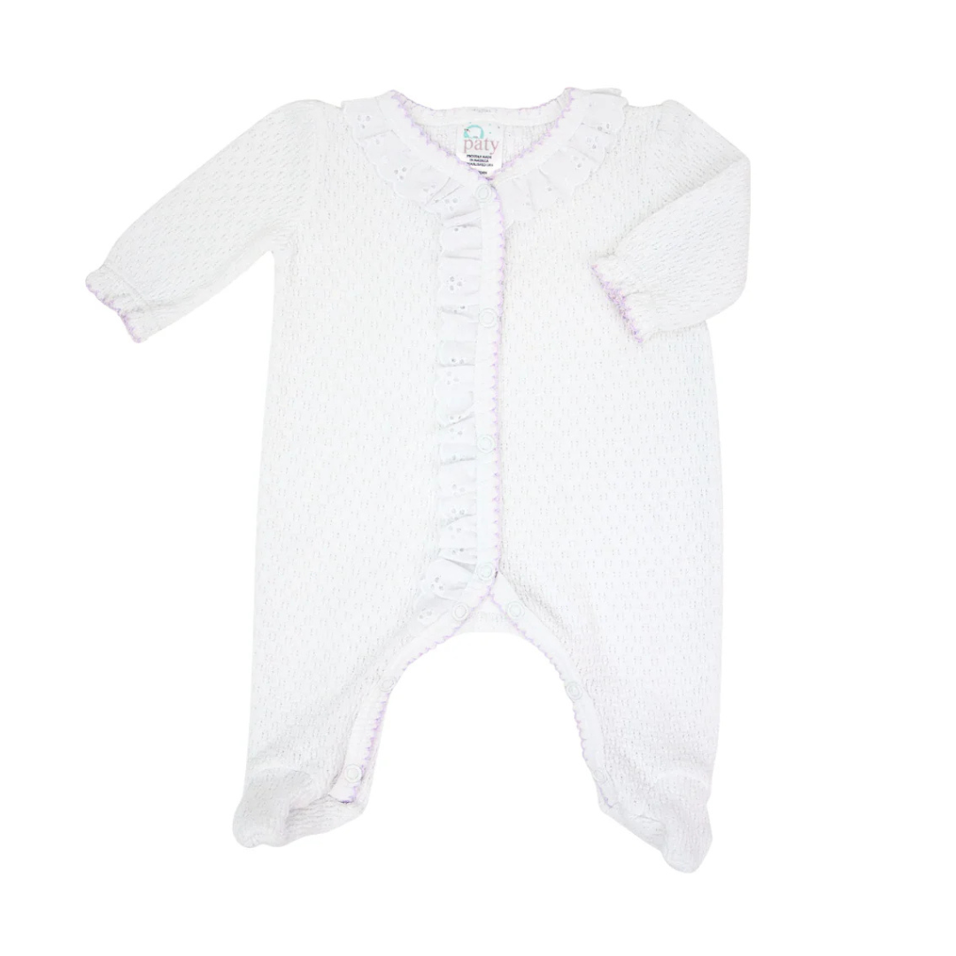 Knit Footie with Eyelet