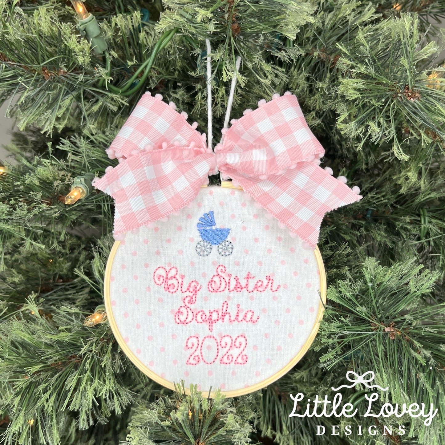 Big Sister Hoop Ornament (Old Design)