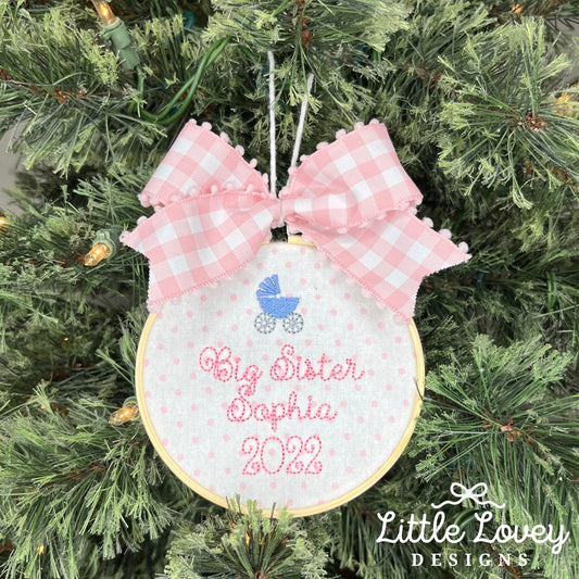 Big Sister Hoop Ornament (Old Design)