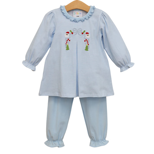 A Classic Christmas Pleat Bloomer Pants Set - PREORDER