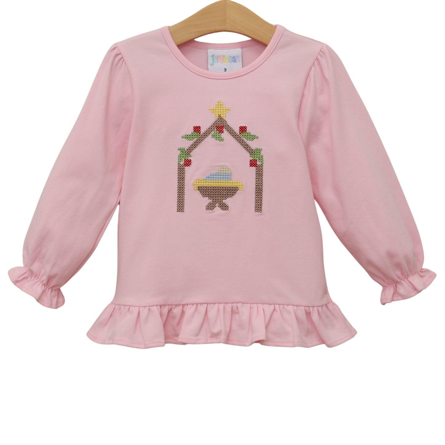 Away In A Manger Ruffle Top - PREORDER