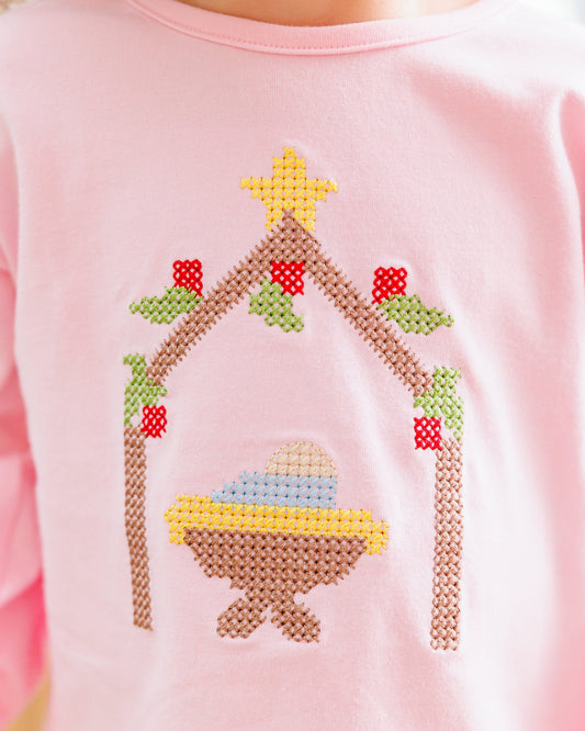 Away In A Manger Ruffle Top - PREORDER