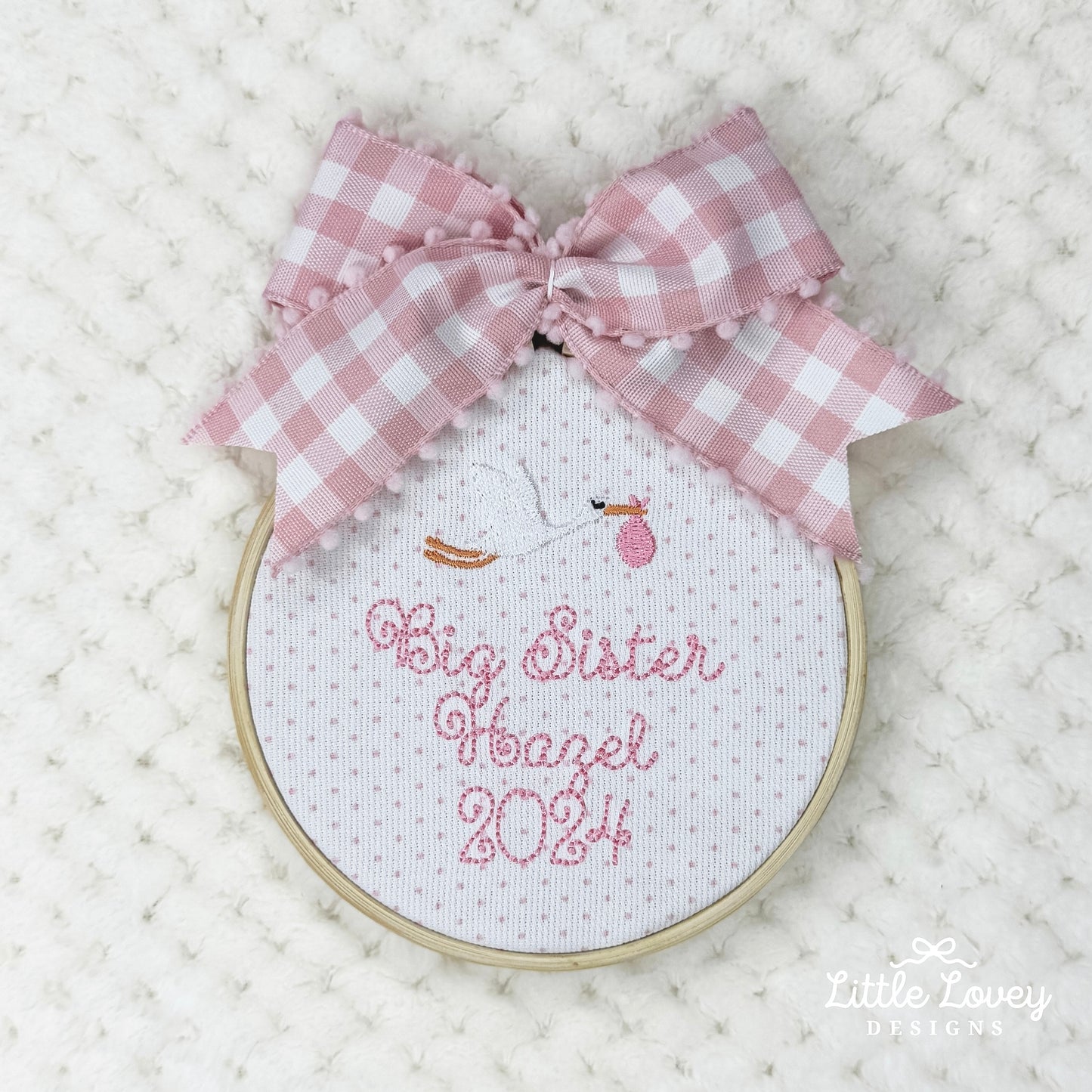 Big Sister Christmas Hoop Ornament