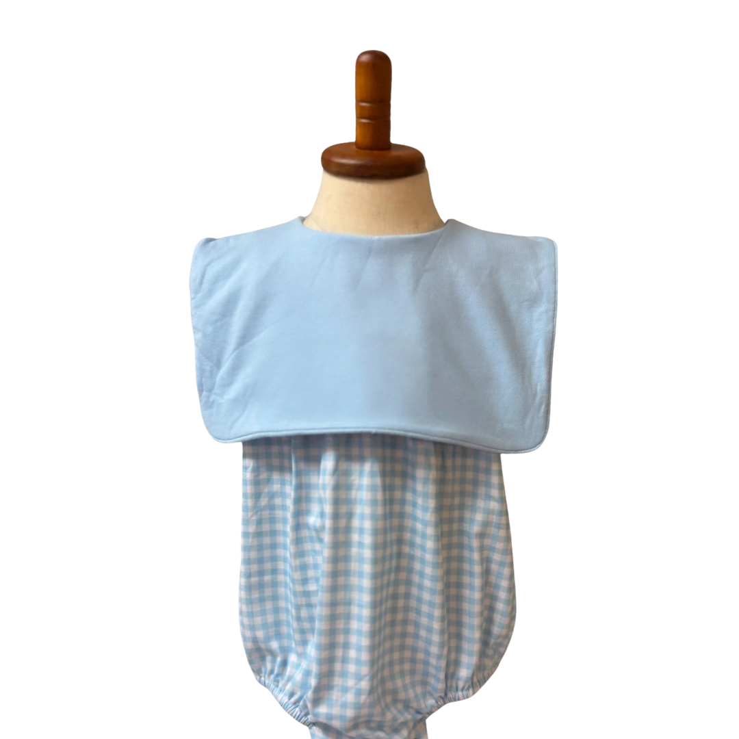 Blue Gingham Knit Bubble