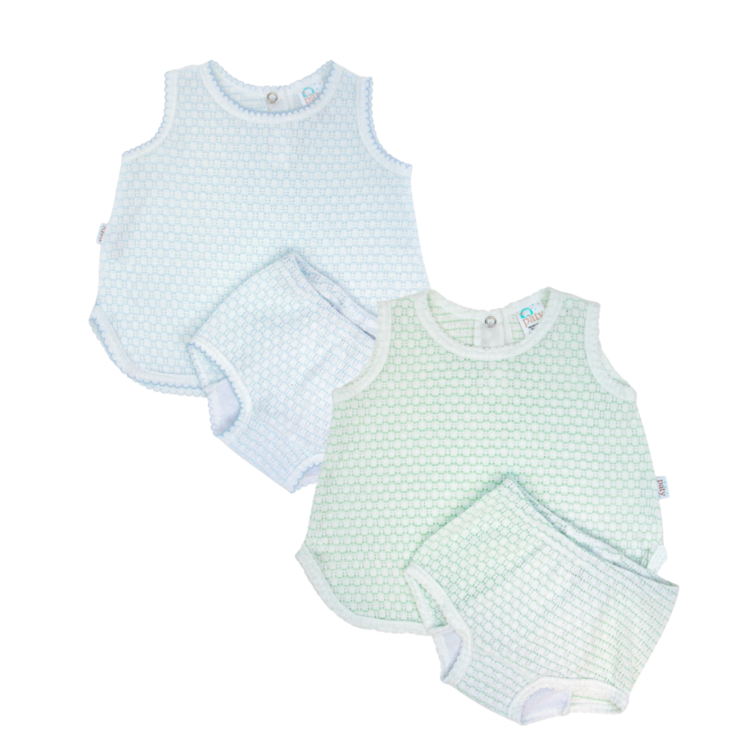 Boy Knit Diaper Set