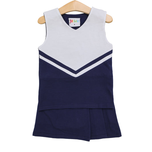 Cheer Uniform Skort Set - Navy/White