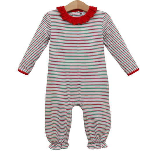 Christmas Candy Stripe Emily Romper - PREORDER