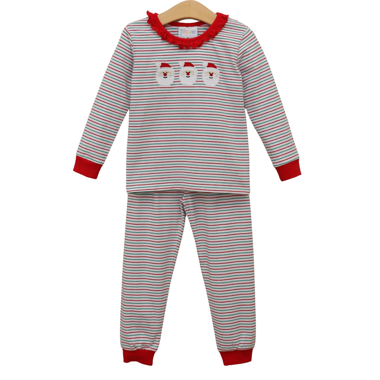 Christmas Candy Stripe Santa Ruffle Set - PREORDER