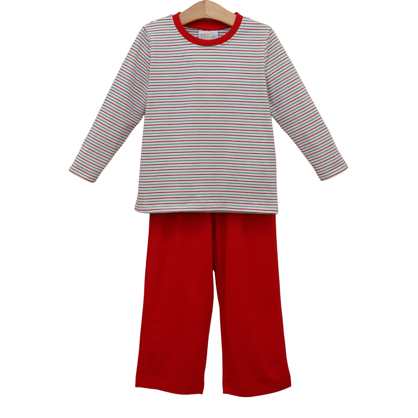 Christmas Candy Stripe Thomas Pants Set - PREORDER