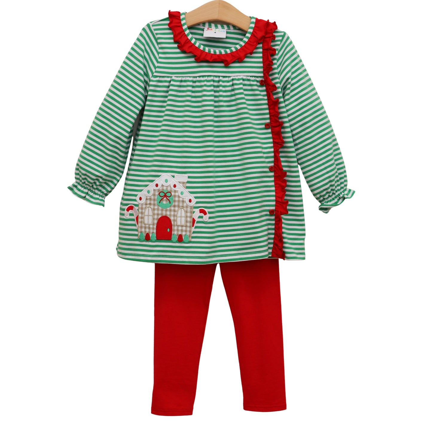 Christmas Cottage Ruffle Pants Set  - PREORDER