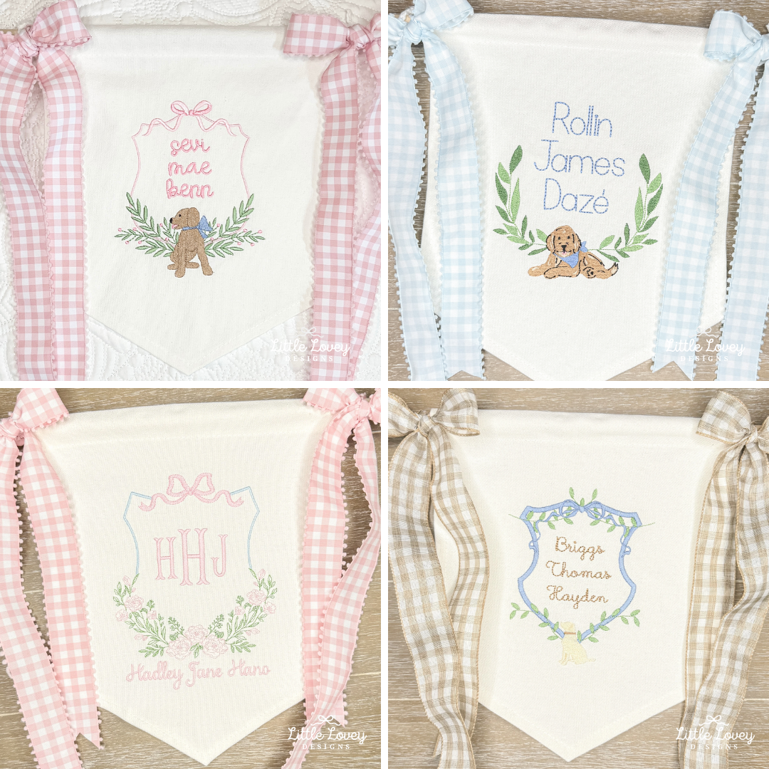 Custom Embroidered Baby Banner