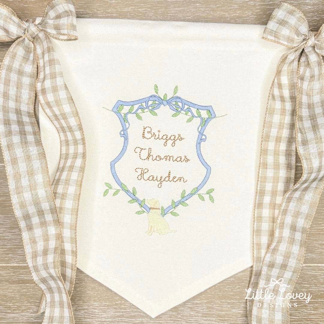 Custom Embroidered Baby Banner