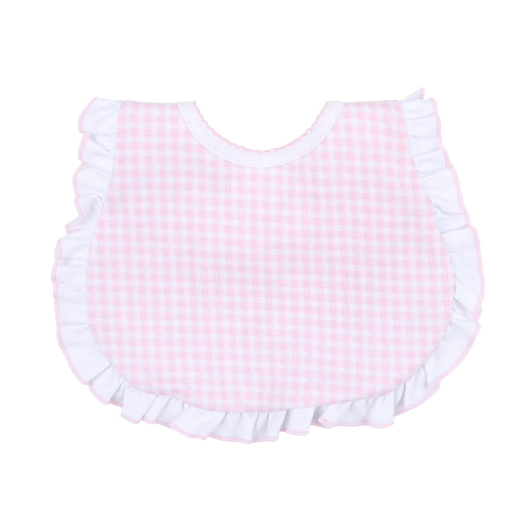 Emma and Aedan Pink Ruffle Bib