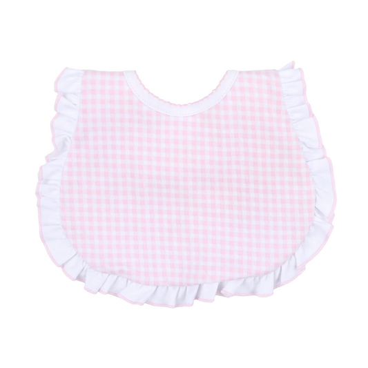 Emma and Aedan Pink Ruffle Bib