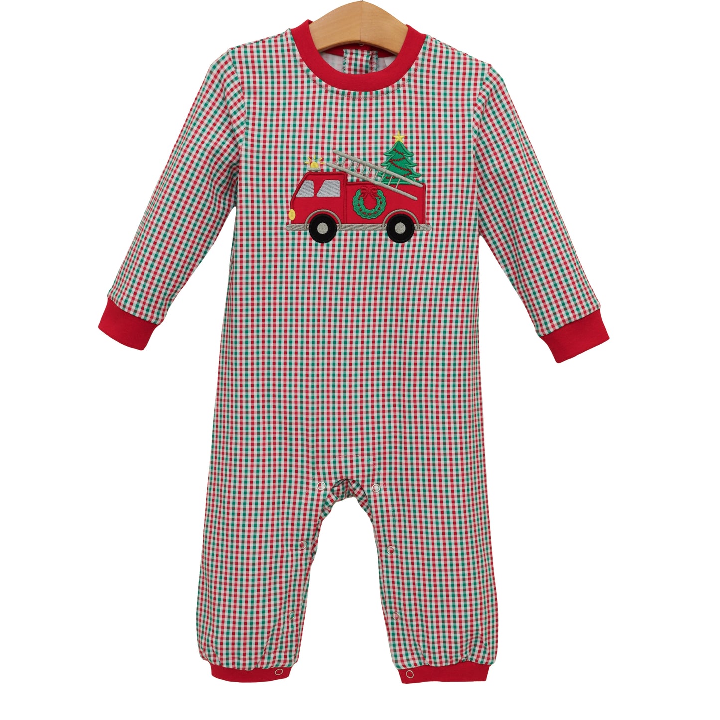 Festive Firetruck Romper - PREORDER