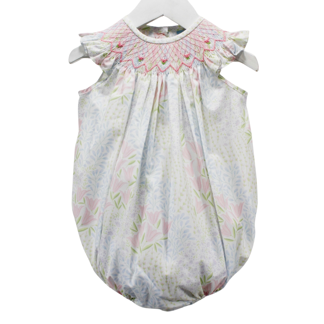 Garden Floral Smocked Bubble