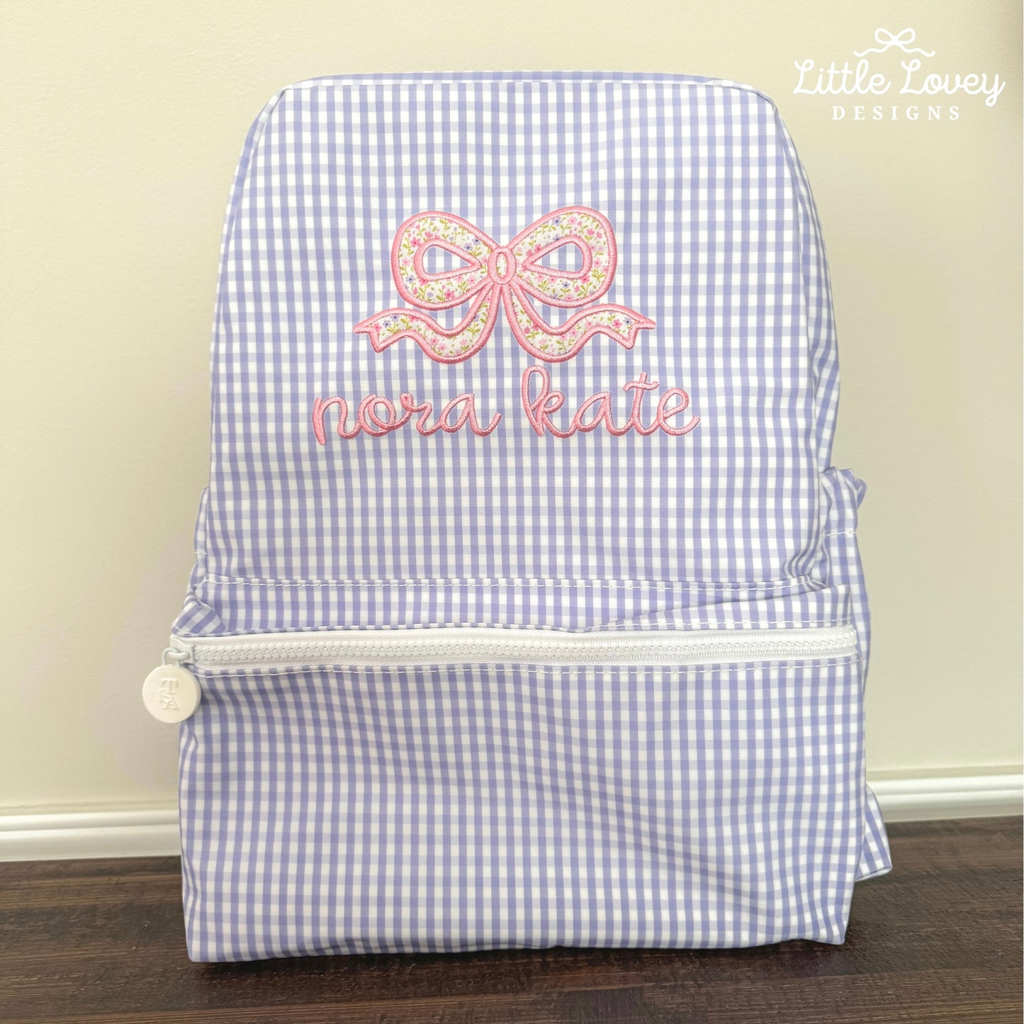 Gingham Lilac Backpack