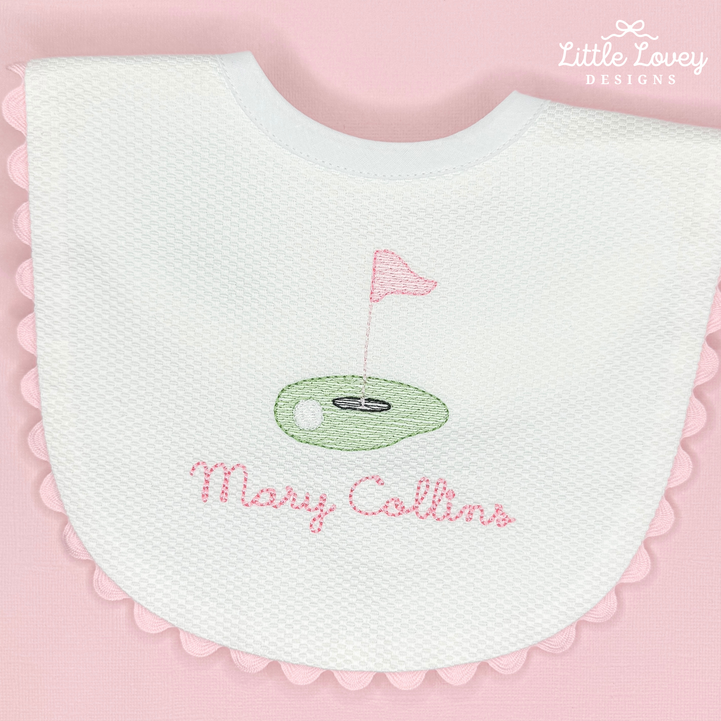 Personalized Pique Bib (Multiple Sizes)