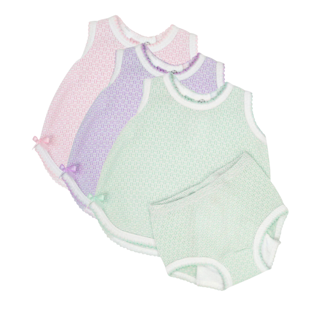 Girl Knit Diaper Set
