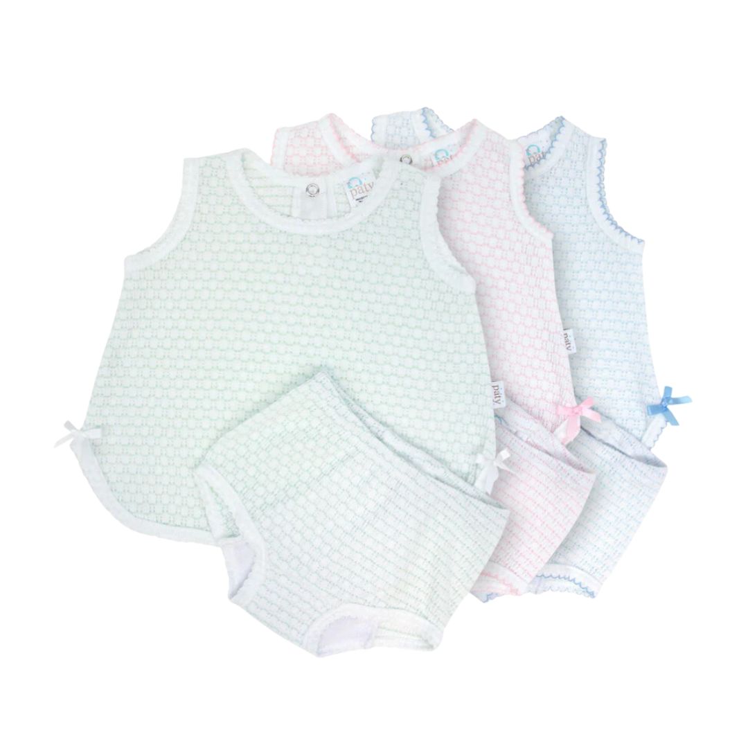 Girl Knit Diaper Set