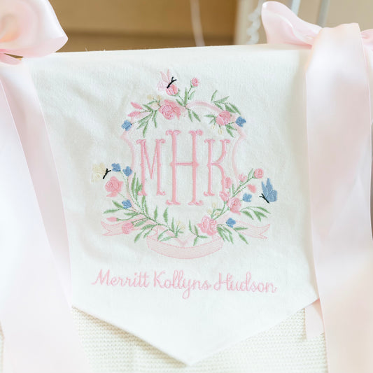 Custom Embroidered Baby Banner