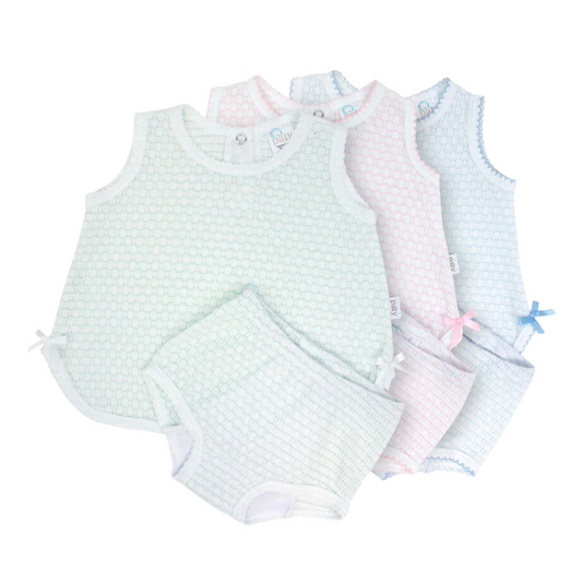 Knit Sleeveless Top and Diaper Cover (Lighter Colors)