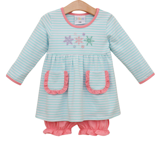 Let It Snow Ruffle Bloomer Set - PREORDER
