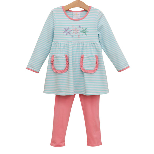 Let It Snow Ruffle Pants Set - PREORDER
