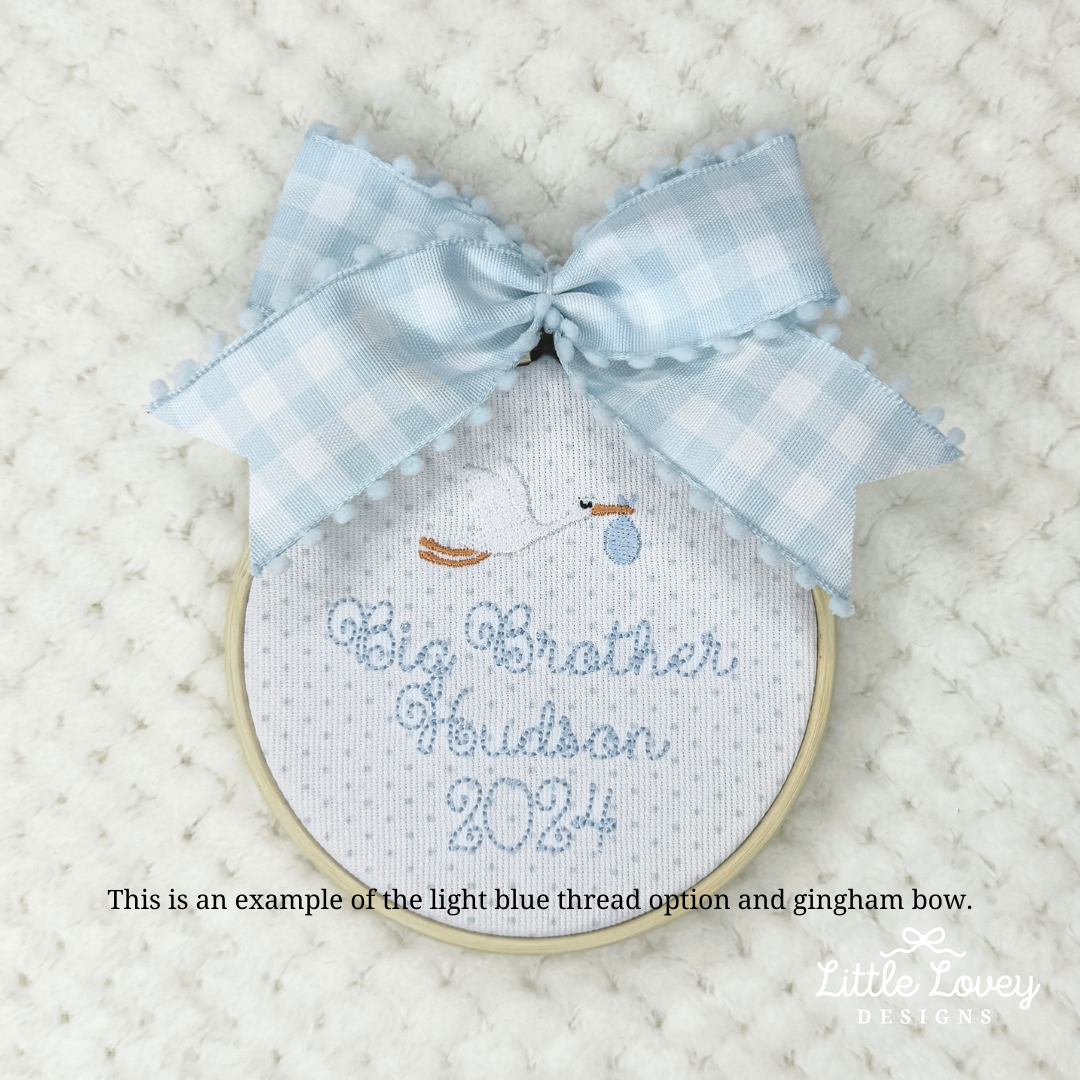 Baby Boy First Christmas Hoop Ornament