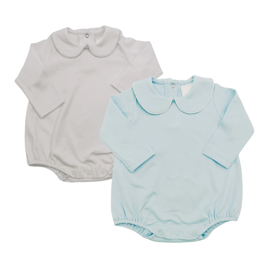 Long Sleeve Piped Collared Bubble