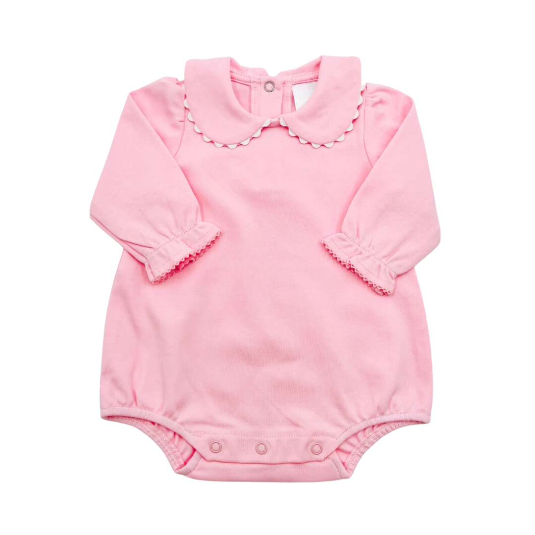 Long Sleeve Scalloped Collared Bubble