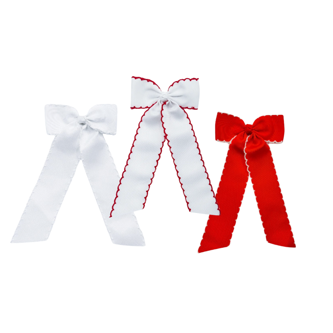 Medium Grosgrain Moonstitch Hair Bow